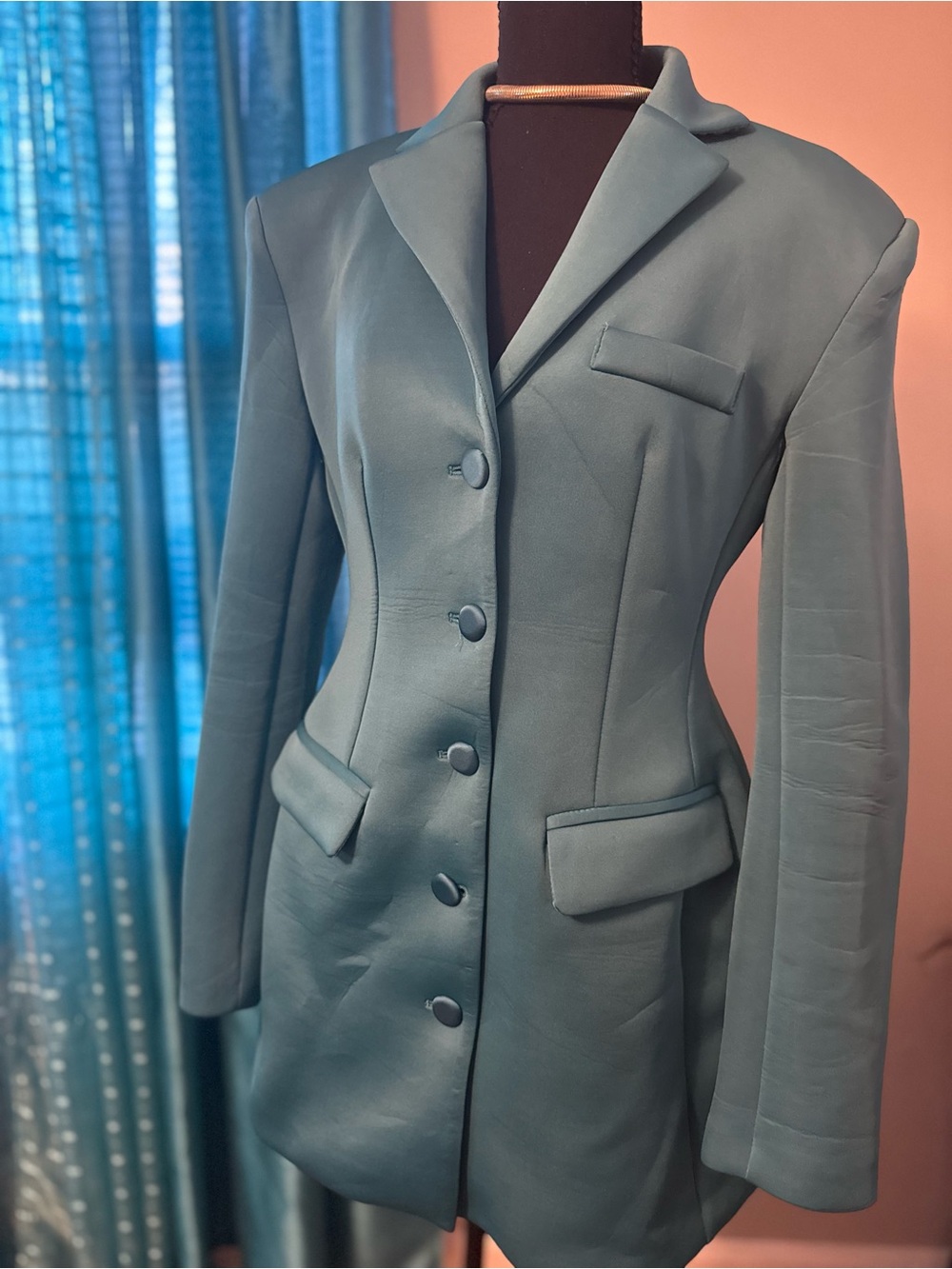 Fashion Nova Teal Tailored Women's Blazer